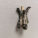 Wall-mounted vase for three small flowers by Loholt ceramics Denmark 70-80s