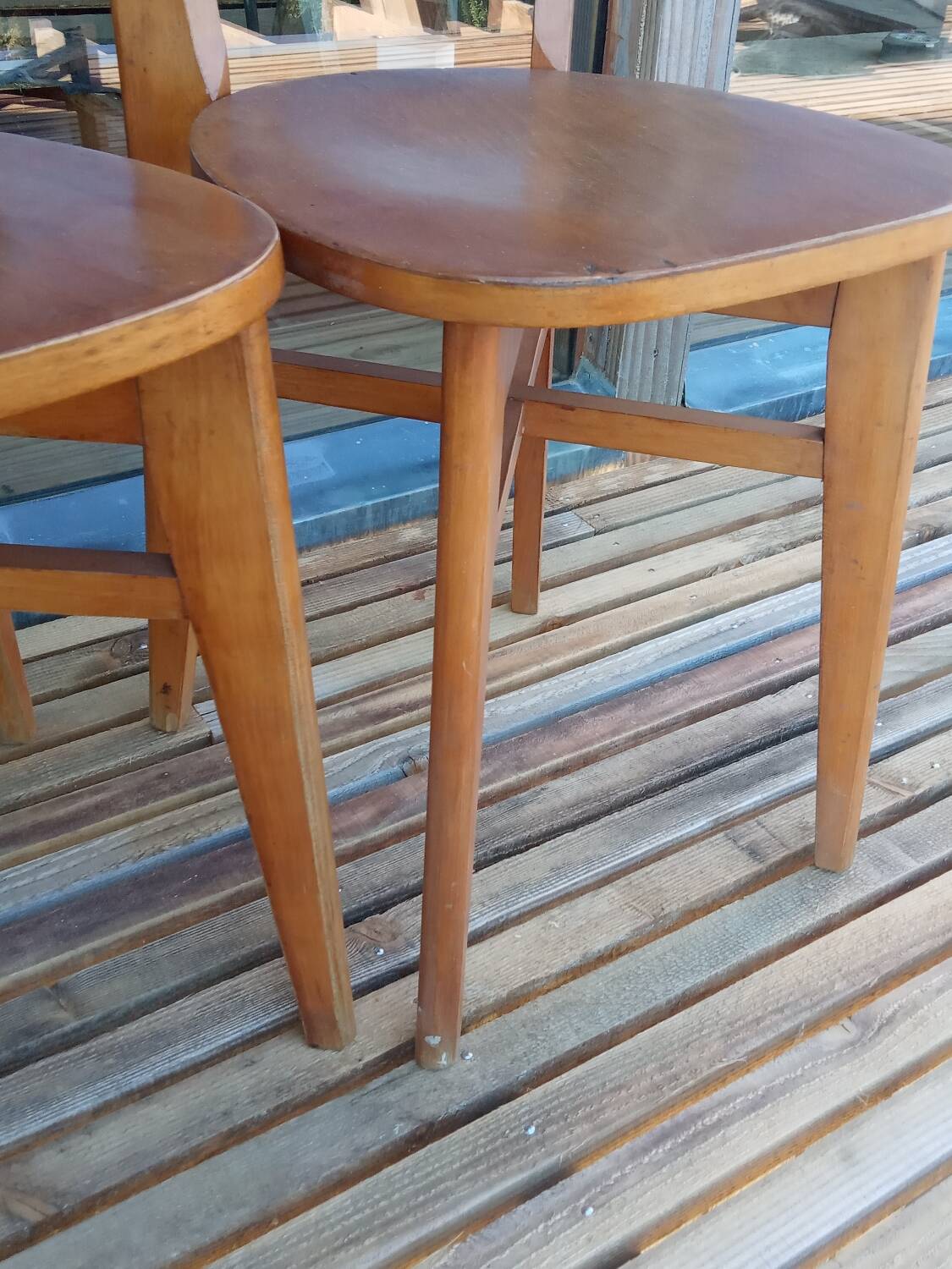 Pair of 1950s bistro chairs