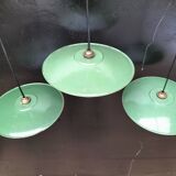 Enameled sheet metal pendant lights