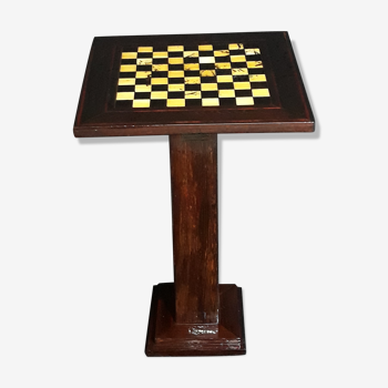 Table d’échecs art déco en ébène de makassar