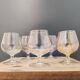 Set of coloured digestif glasses