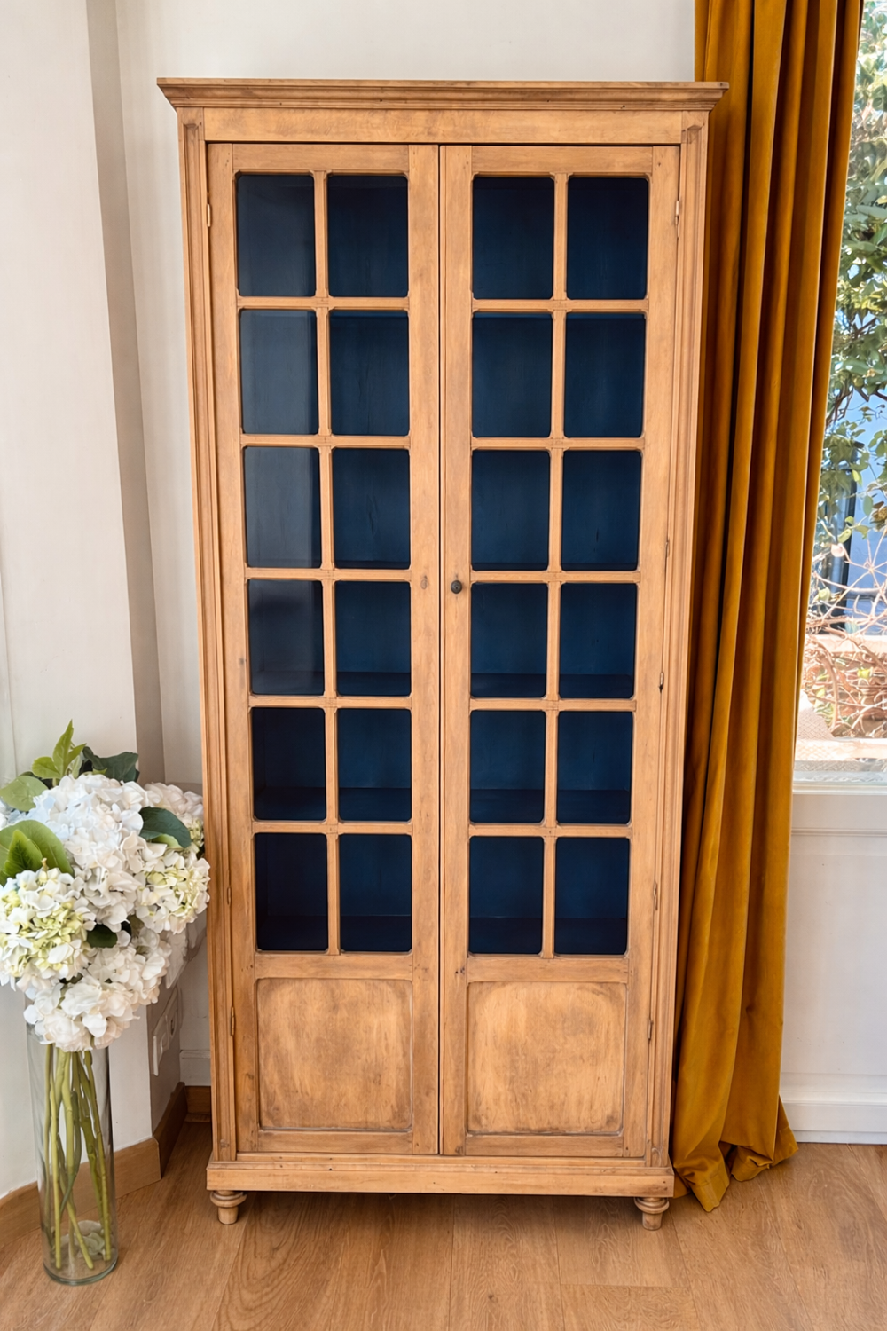 Renovated vintage display cabinet