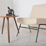 Vintage beige fireside chair