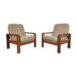 Pair of vintage Scandinavian teak chairs 1970s