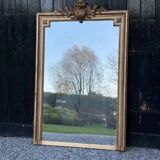 Louis XVI Style Mirror In Stuccoed And Gilded Wood Circa 1880