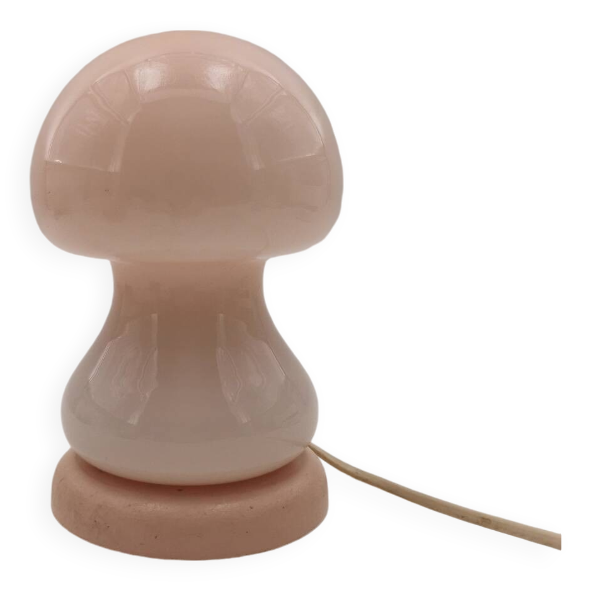 Vintage pink mushroom lamp Murano glass 80's