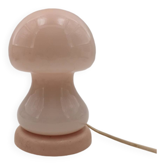 Vintage pink mushroom lamp Murano glass 80's