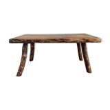 Brutalist wooden coffee table