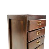 Vintage British bank of eight drawers filing cabinet