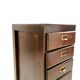 Vintage British bank of eight drawers filing cabinet