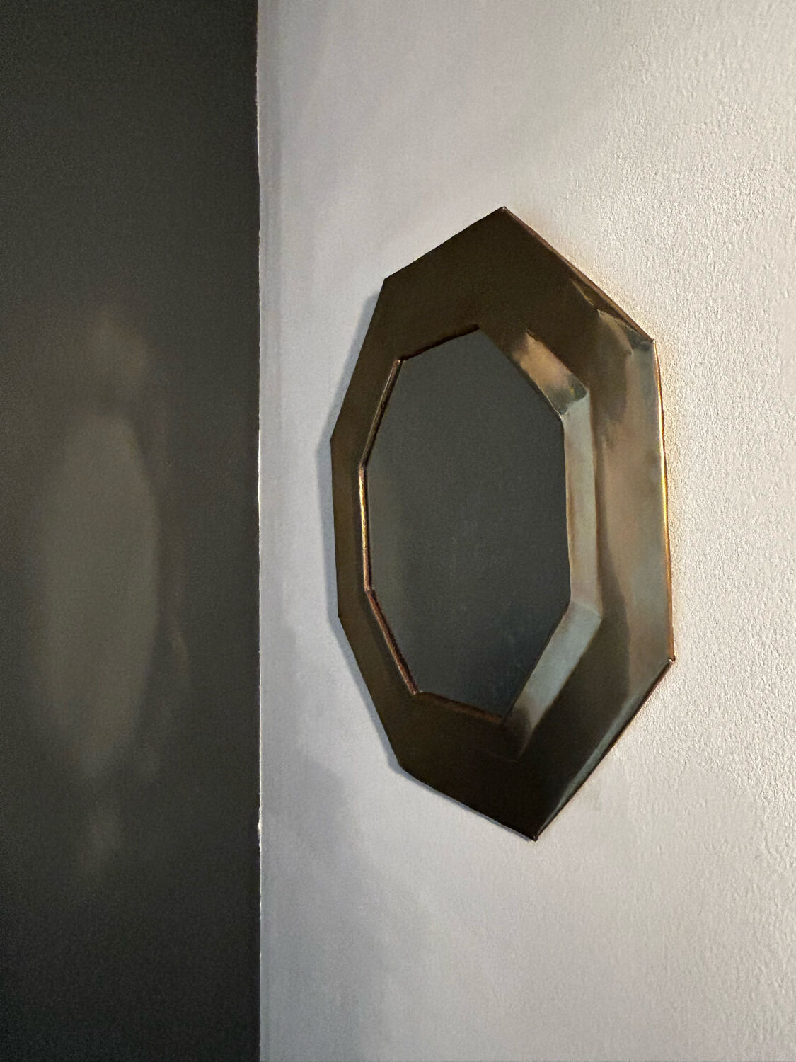 Brass mirror 32x32cm