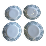 4 old flat plates Terre de fer
