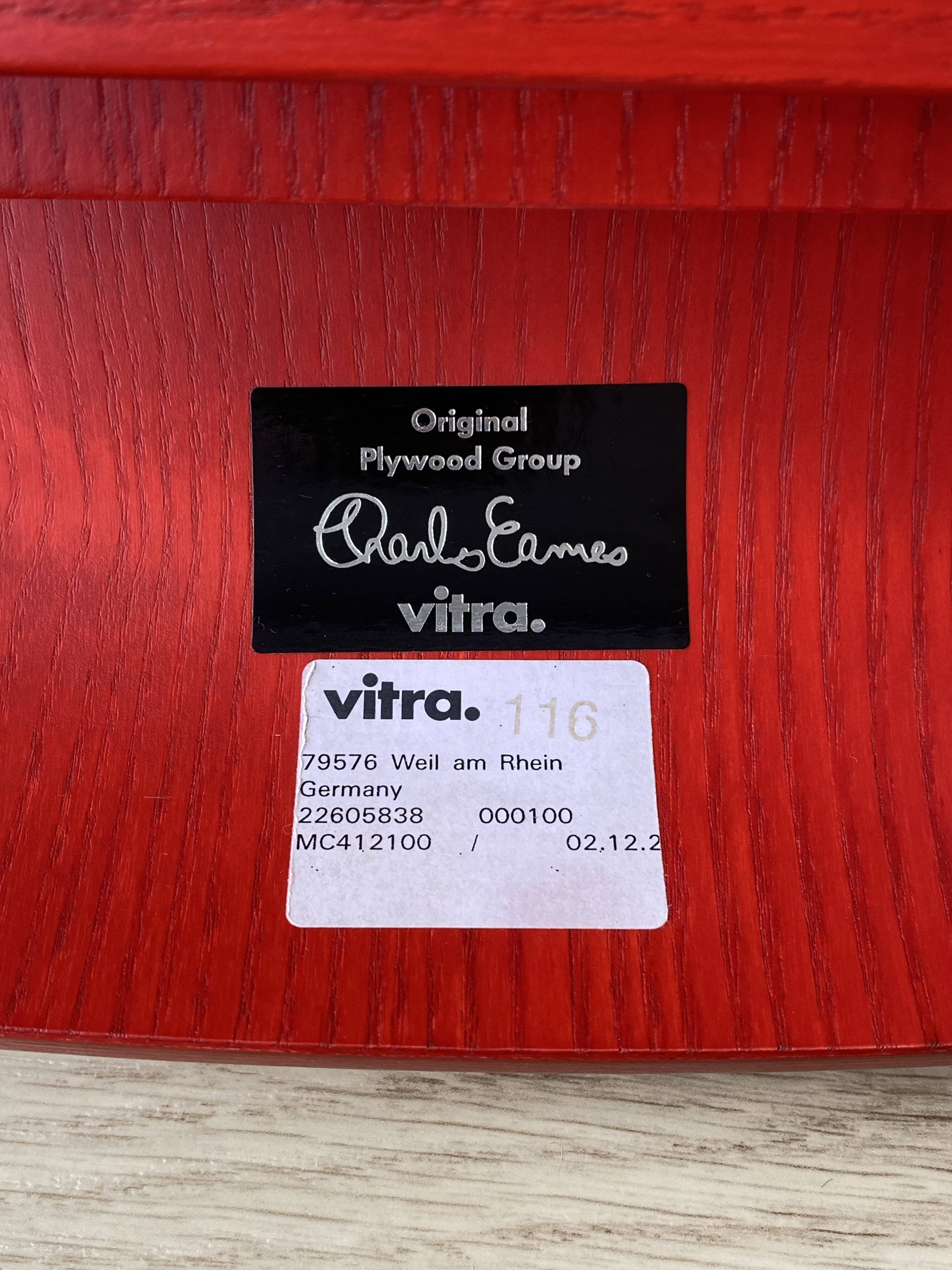 LCW Chair by Charles & Ray Eames, Vitra Edition, Red, 2022