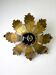 Spanish sunburst flush mount light fixture in gilt iron, circa 1970s