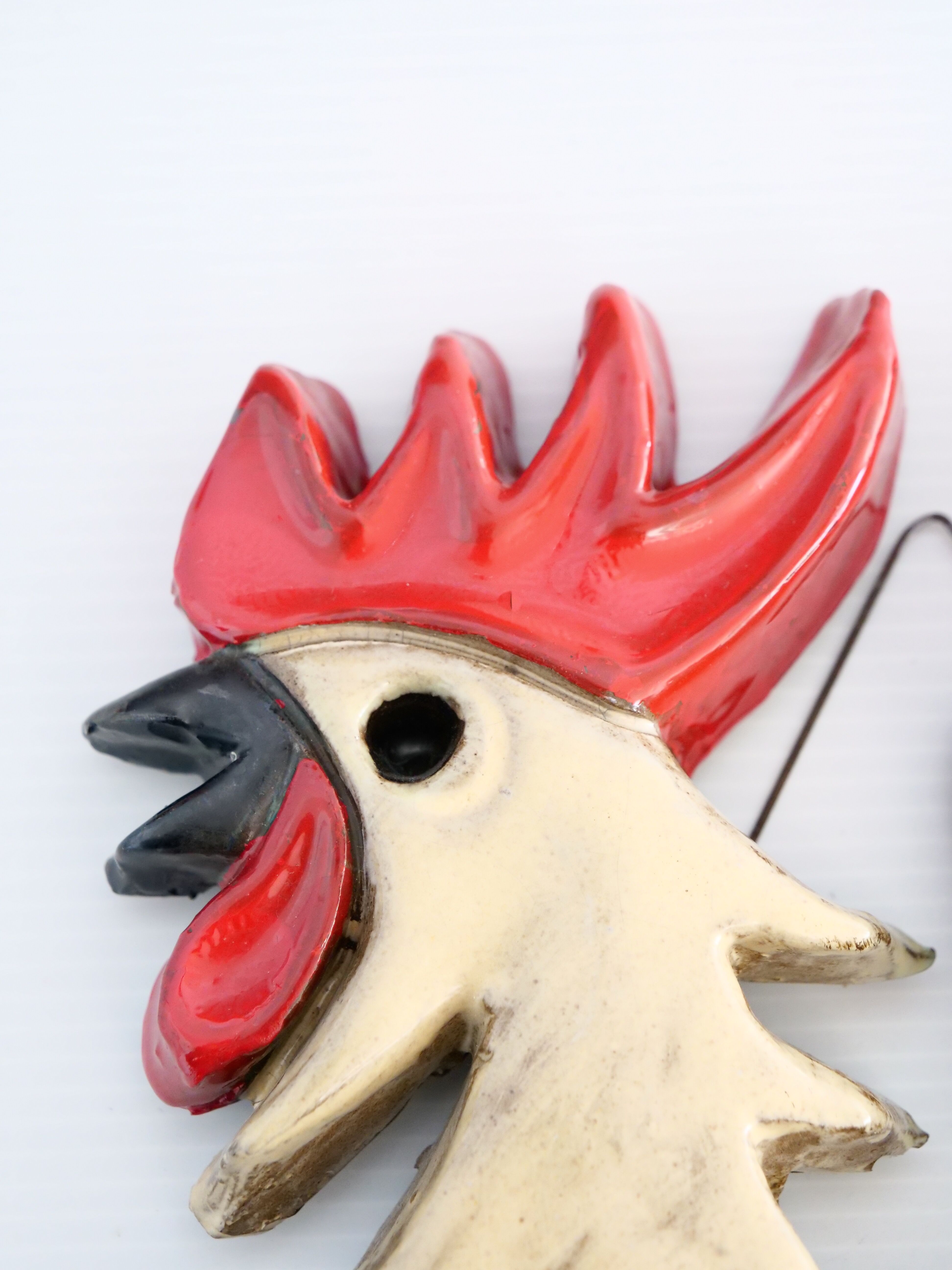 Ceramic rooster wall decoration