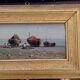 Peinture ancienne sur bois Naples augusto corelli ((rome 1853 - 1918) pêcheurs