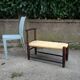 Cantel or antique mulched bench of fireplace corner