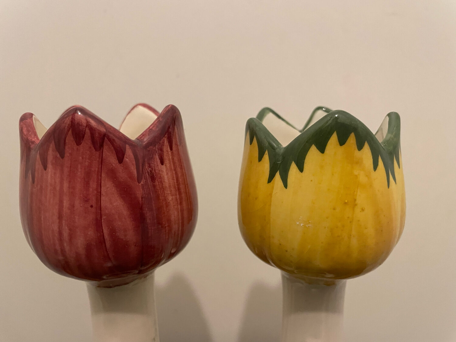 Vintage tulip candlesticks