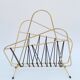 Magazine holder vintage brass wire and scoubidou 1950