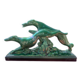 Sculture Art déco Charles Lemanceau Deux levriers Sainte Radegonde