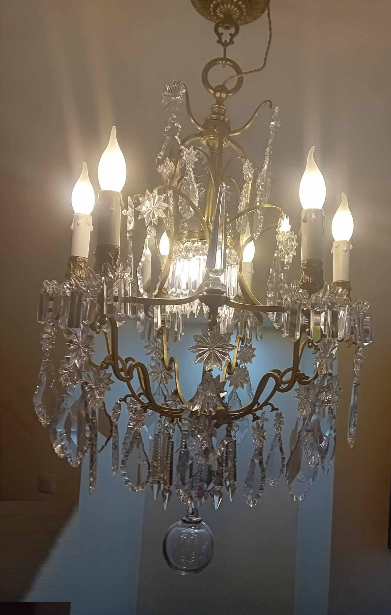 Large crystal chandelier from the 1st half of the 20th century.