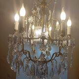 Large crystal chandelier from the 1st half of the 20th century.