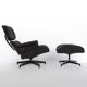 Special Edition All Black Herman Miller Eames Lounge Chair & Ottoman