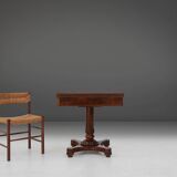 Victorian Burl Wood Folding Card Table, UK, 19th Century