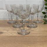Set of 6 engraved wine glasses