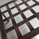 Console en fer forgé et verre, étagère treillis – vintage 70/80