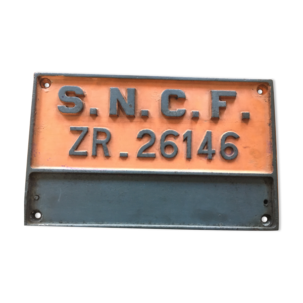 Plaque immatriculation train SNCF | Selency