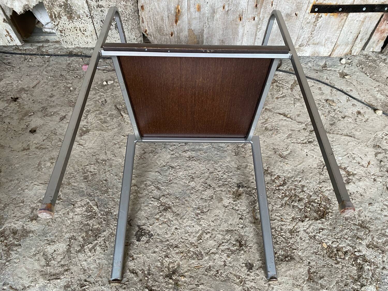ZOE Armchair Design By Archirivolto LIGNE ROSET Grey Metal + Wood Shell