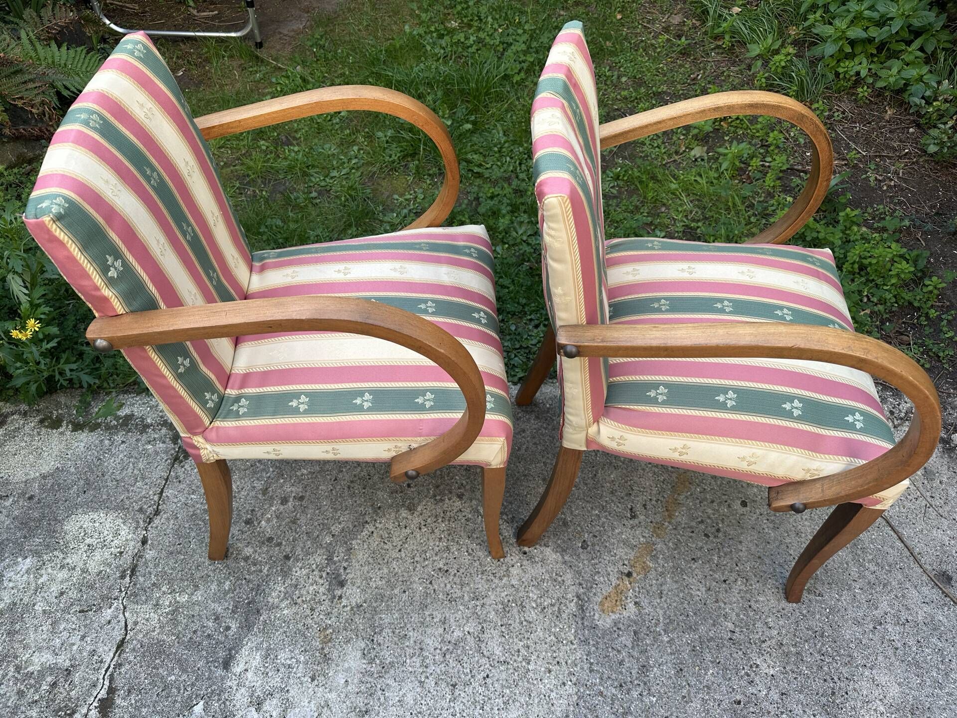 Pair of bridge armchairs from the 1950s – Bent wood