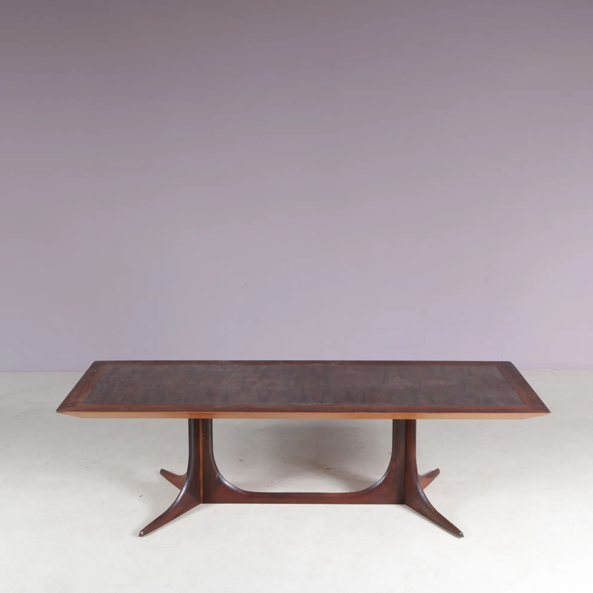 1960s wooden with copper coffee table, Denmark