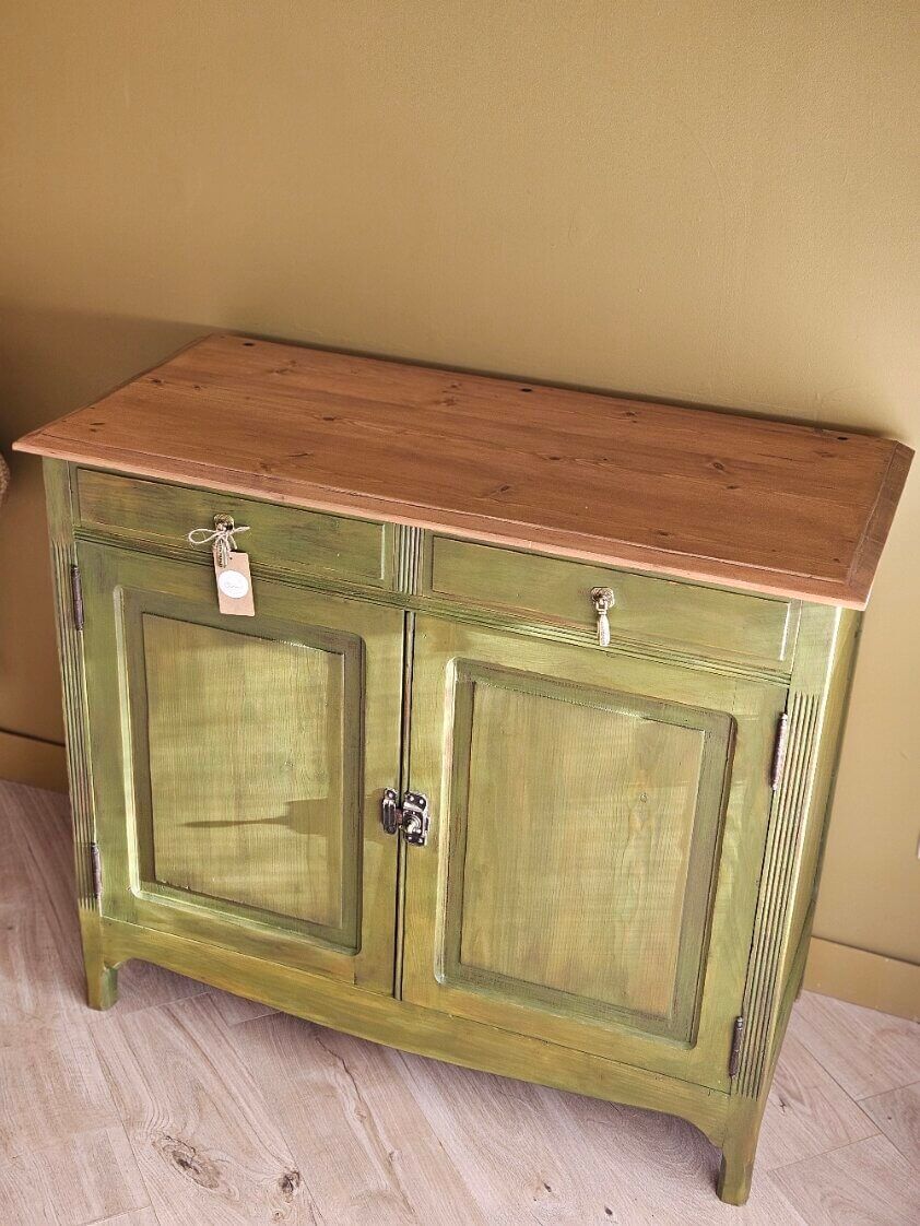 Renovated and distressed old buffet | Gaston