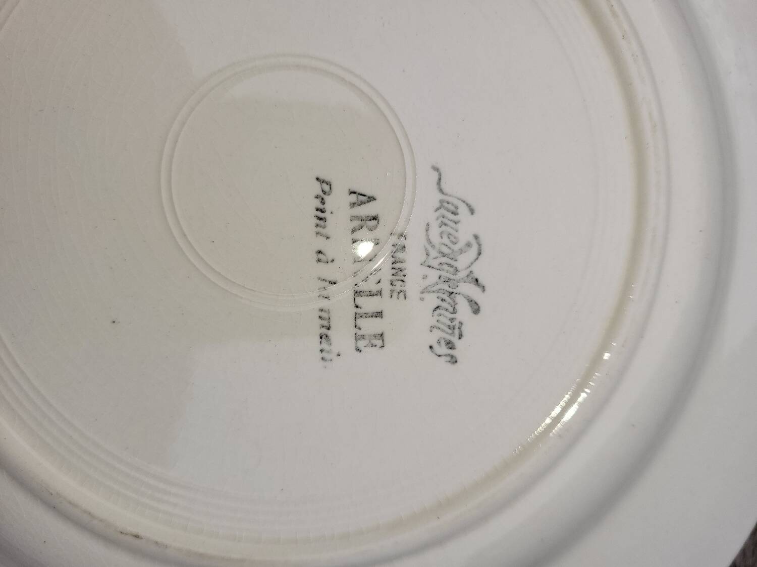 4 assiettes plates Sarreguemines Armelle