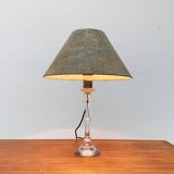 Mid-century German Tiffany glass table lamp by Ingo Maurer, 1960s.