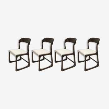 Series of 4 Retaped Baumann Chairs