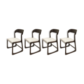 Série de 4 chaises Baumann retapissées