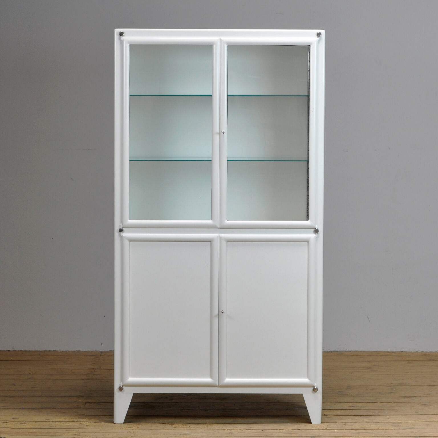 Vitrine médicale de fer de Kovona, années 1950