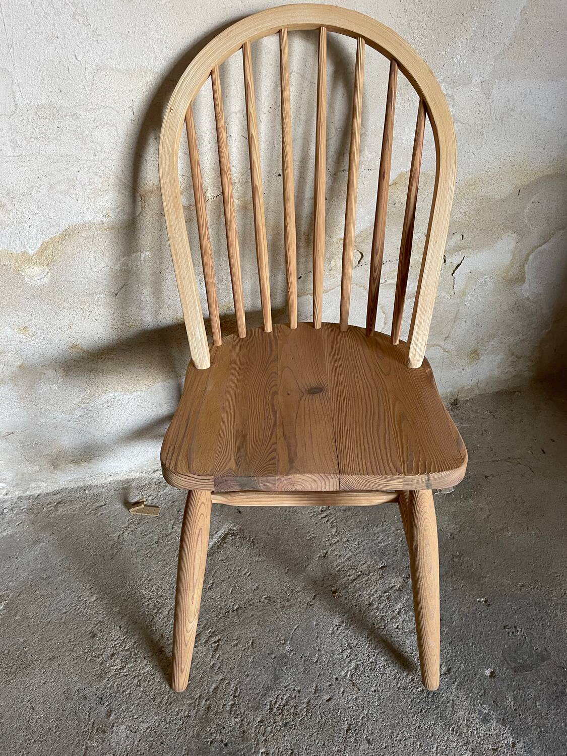 Lot of Ercol Windsor style wooden chairs