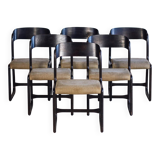 Set of 6 Traineau chairs by Baumann, 1960