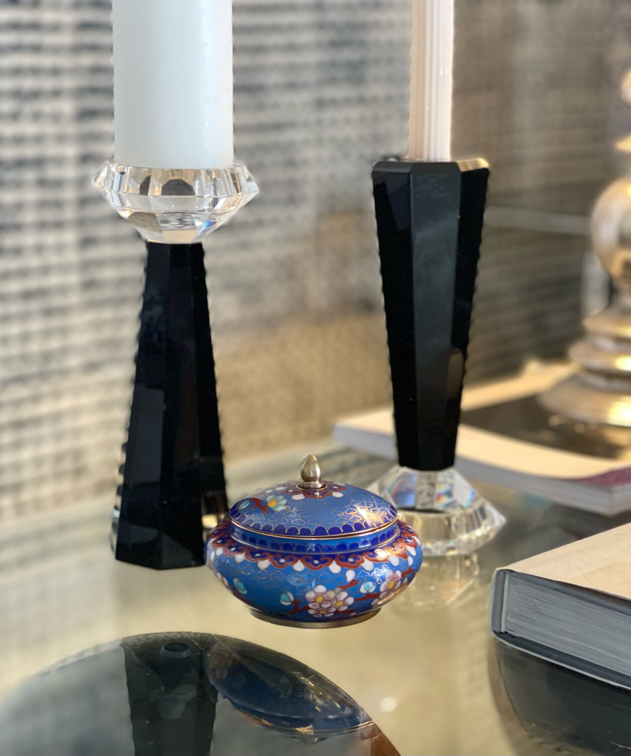 Cloisonné enamel candy box