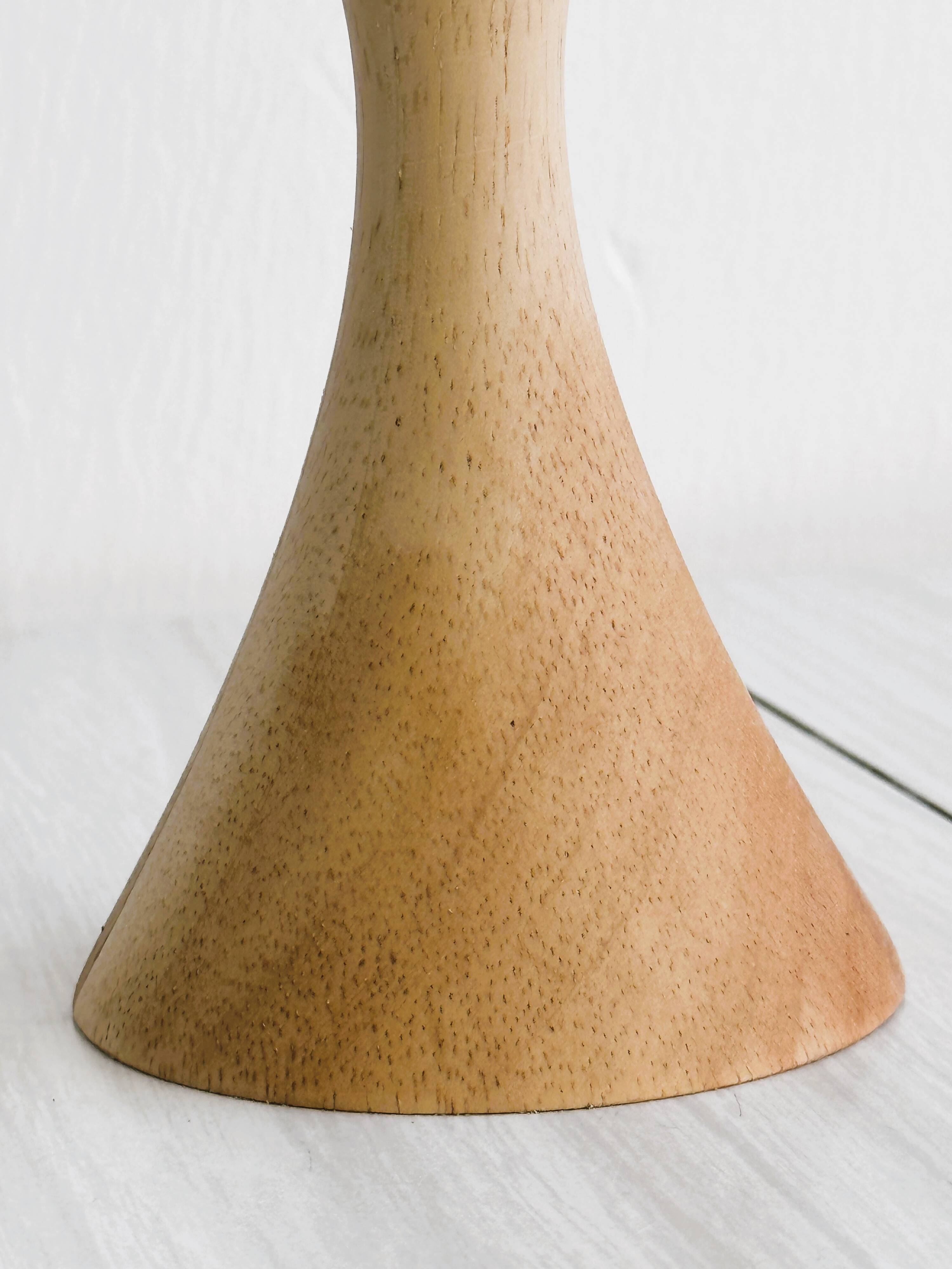 Wooden candle holder.