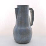 Large Stoneware Ceramic Pitcher Signed Drillon 50's