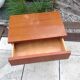 Varnished wooden bedside table Scandinavian style / vintage 60s-70s