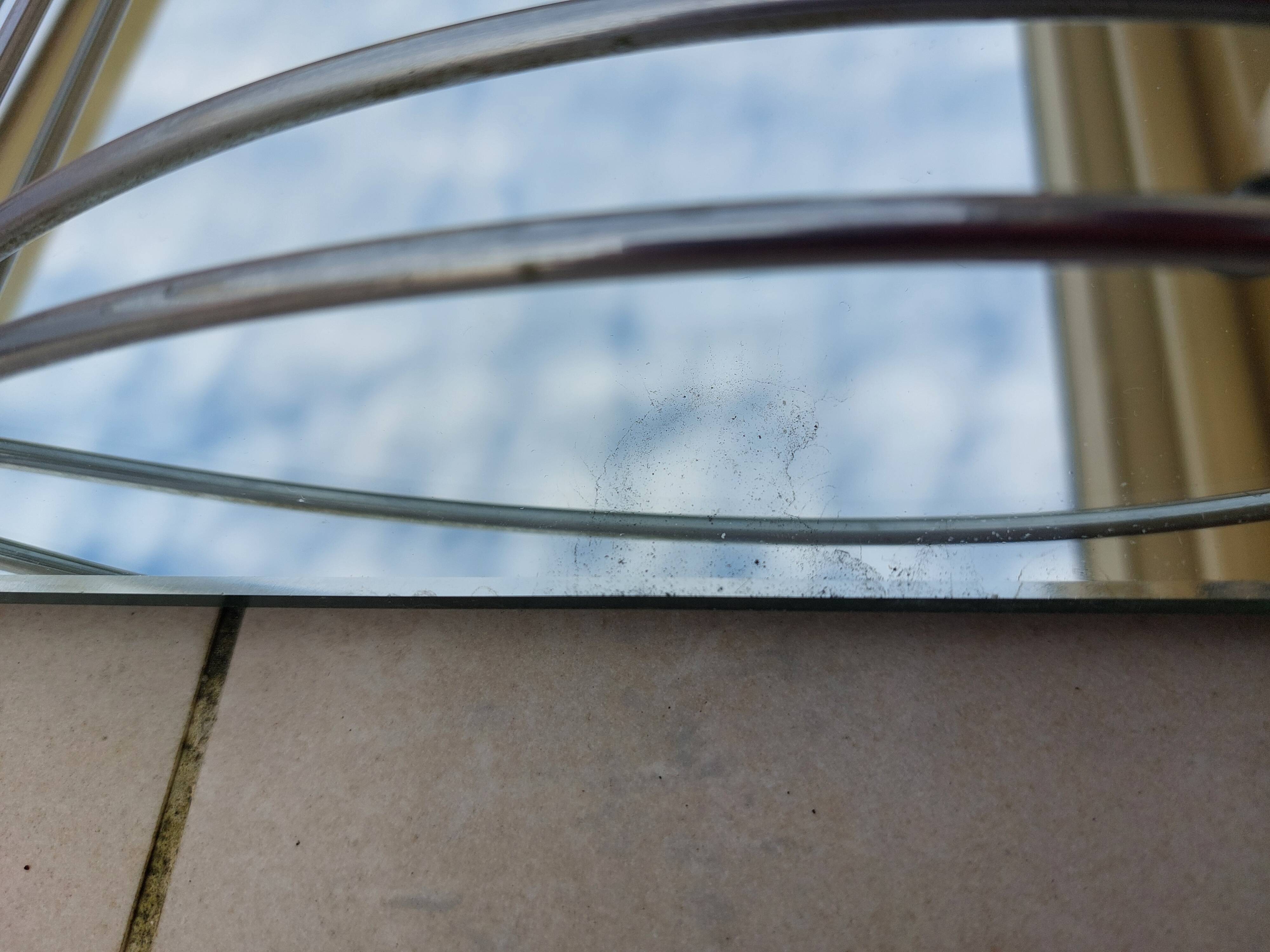 Plateau ancien miroir et chrome époque Art Déco 1930