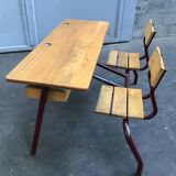 School desk school desk vintage bench