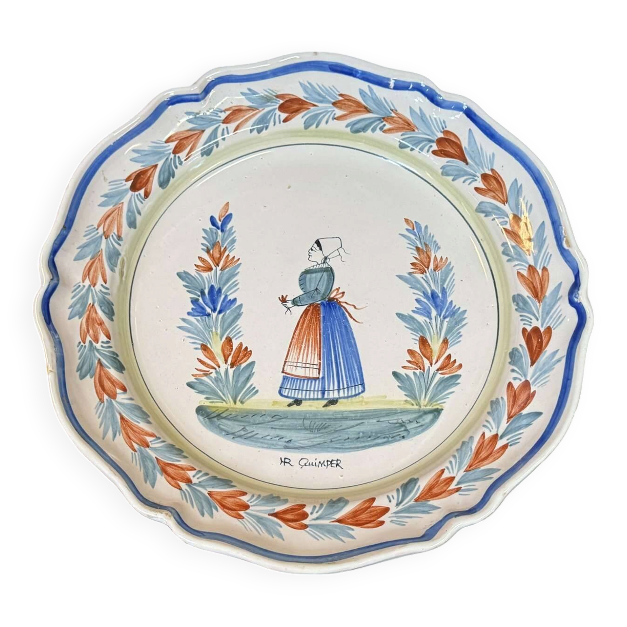Plat en faience de quimper début XXème