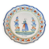 Quimper faience plate from the early 20th century.